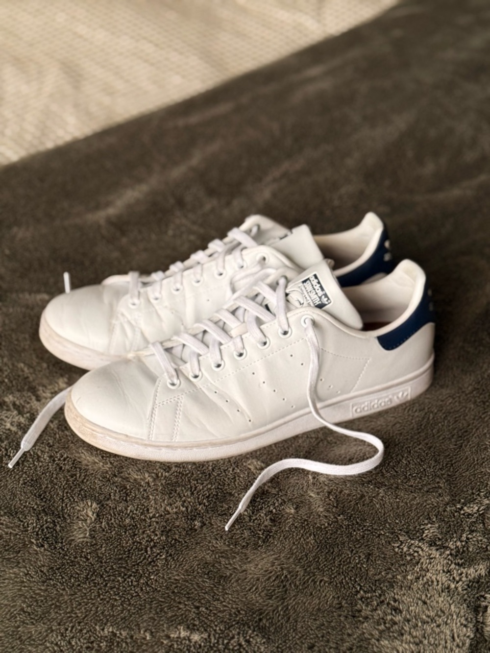 Adidas Stan Smith White Leather Shoes - Men’s Size 10